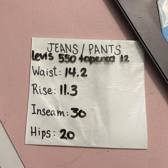 Vintage Levi's tapered straight leg denim jeans womens 12 Y2K 2000s grunge vibes - Picture 5 of 5